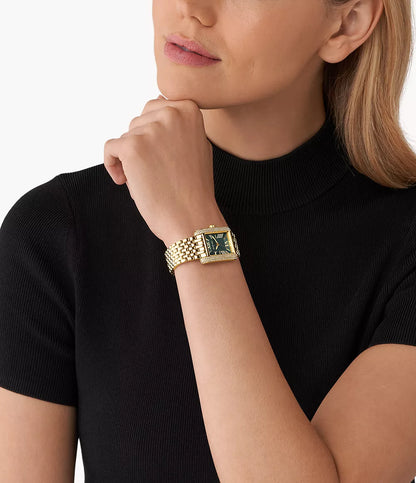 Michael Kors Emery Women’s Watch – Gold-Tone Stainless Steel with Green Dial (Model MK4742)