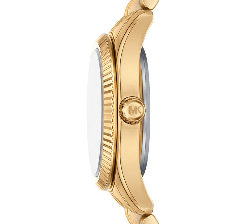 Michael Kors MK4802 Lexington Three-Hand Gold-Tone Stainless Steel Watch