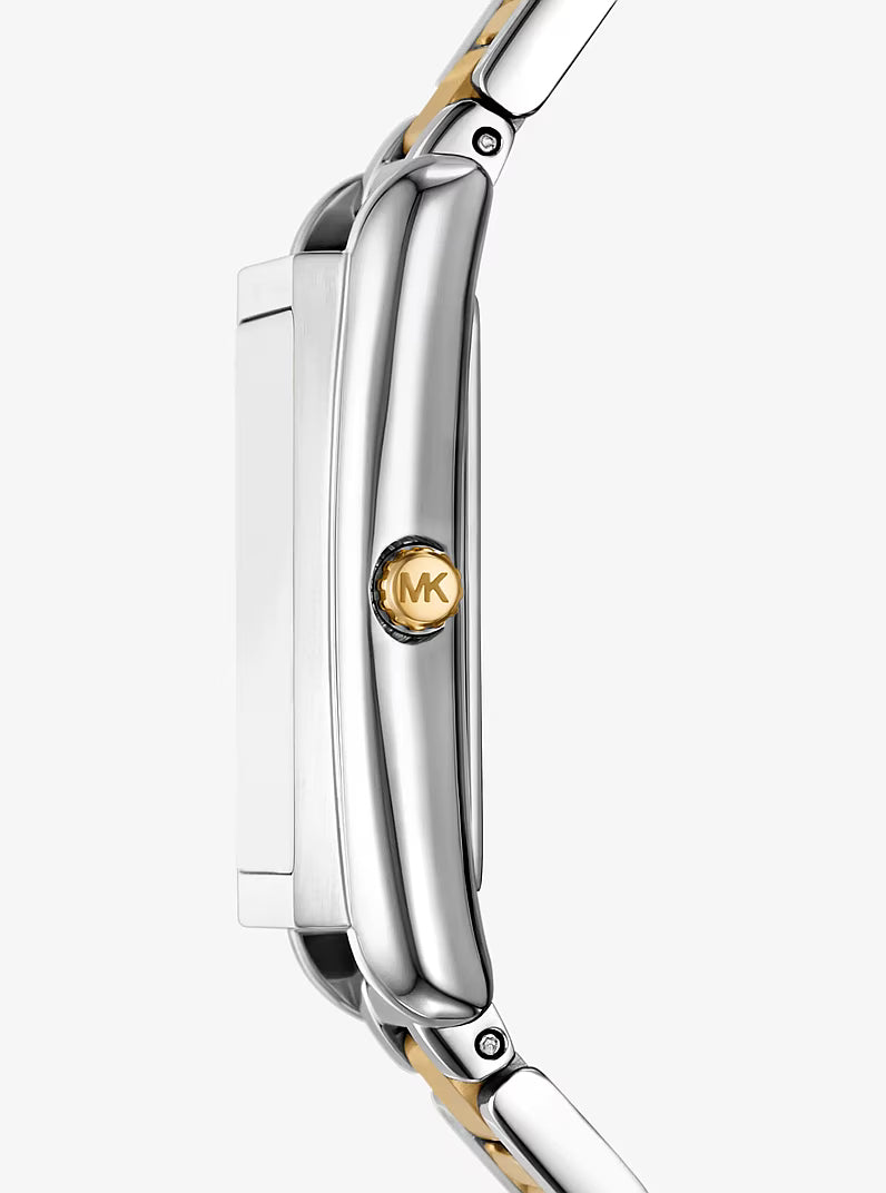 Michael Kors Michael Kors Essex Women’s Watch MK4967 – Silver Rectangular Dial with Two-Tone Bracelet