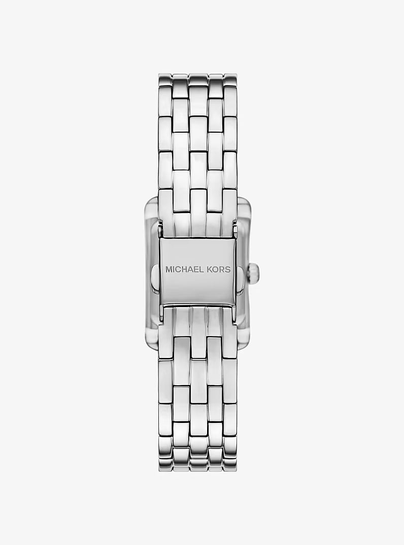 Michael Kors Emery Silver-Tone Stainless Steel Women's Watch with Light Blue Dial (Model: MKO1169)
