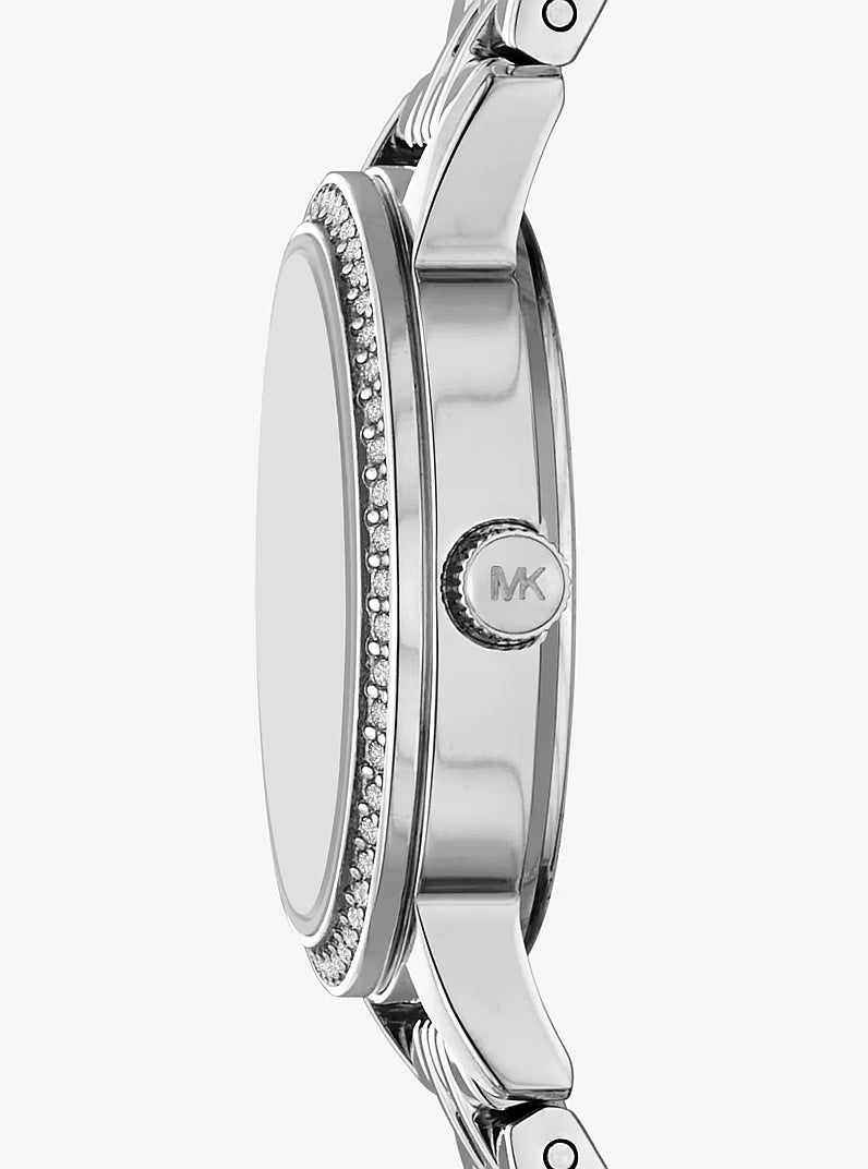 Michael Kors Michael Kors Mini Melissa Pavé Women’s Watch MKO1171 – Silver-Tone Stainless Steel