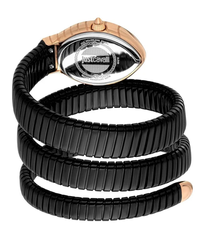Just Cavalli Classico Lungo Women’s Watch JC1L248M0085 – Black Dial, Stainless Steel Bracelet, Elegant Quartz Fashion Watch