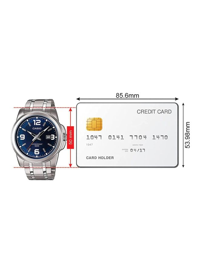 Casio Enticer MTP-1314D-2AVDF Men’s Analog Stainless Steel Watch – Blue Dial & Silver Strap