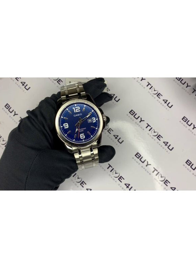 Casio Enticer MTP-1314D-2AVDF Men’s Analog Stainless Steel Watch – Blue Dial & Silver Strap