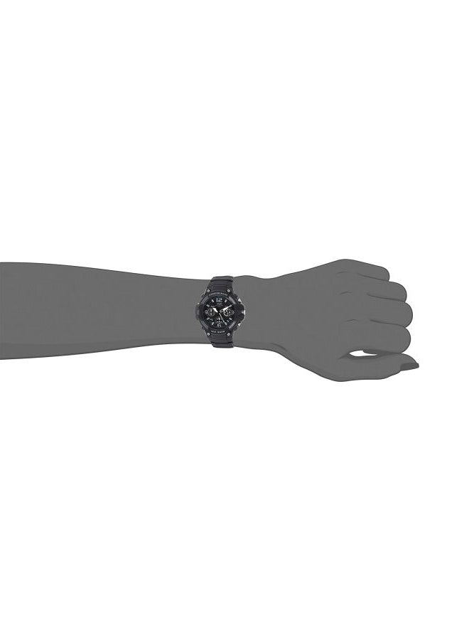Casio Youth Men's Analog Chronograph Quartz Watch MCW-100H-1A3VDF – Black, 52 mm