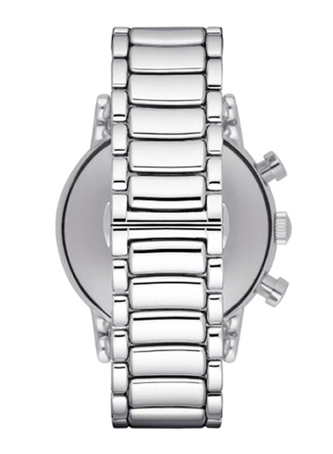 Emporio Armani Classic Chronograph Watch for Men AR1894 – Black Dial, Silver Stainless Steel, 46mm