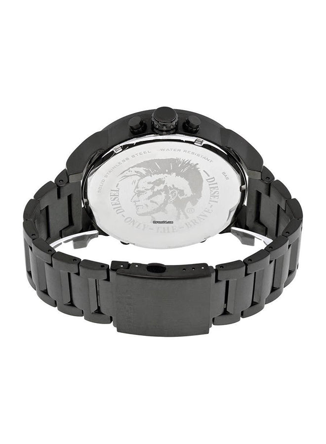 Diesel Mr. Daddy 2.0 Men’s Watch DZ7396 – Black Dial, Black Stainless Steel & Rubber Strap, Multifunction Quartz, 55×57mm
