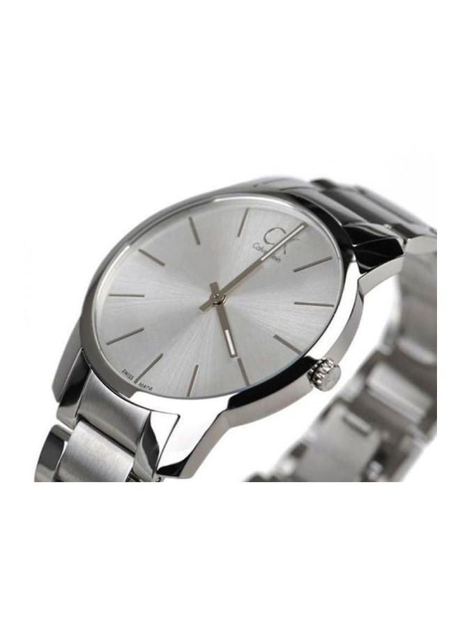 Men’s City Stainless Steel Analog Watch K2G21126 – Silver Dial, Quartz Movement, 43mm Case, 3ATM Water Resistant