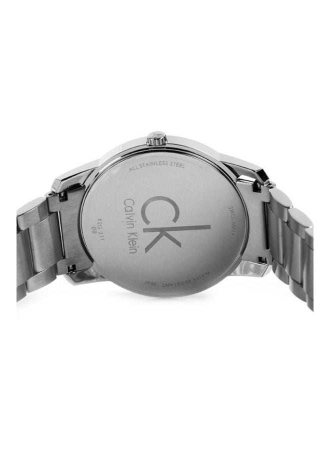 Men’s City Stainless Steel Analog Watch K2G21126 – Silver Dial, Quartz Movement, 43mm Case, 3ATM Water Resistant