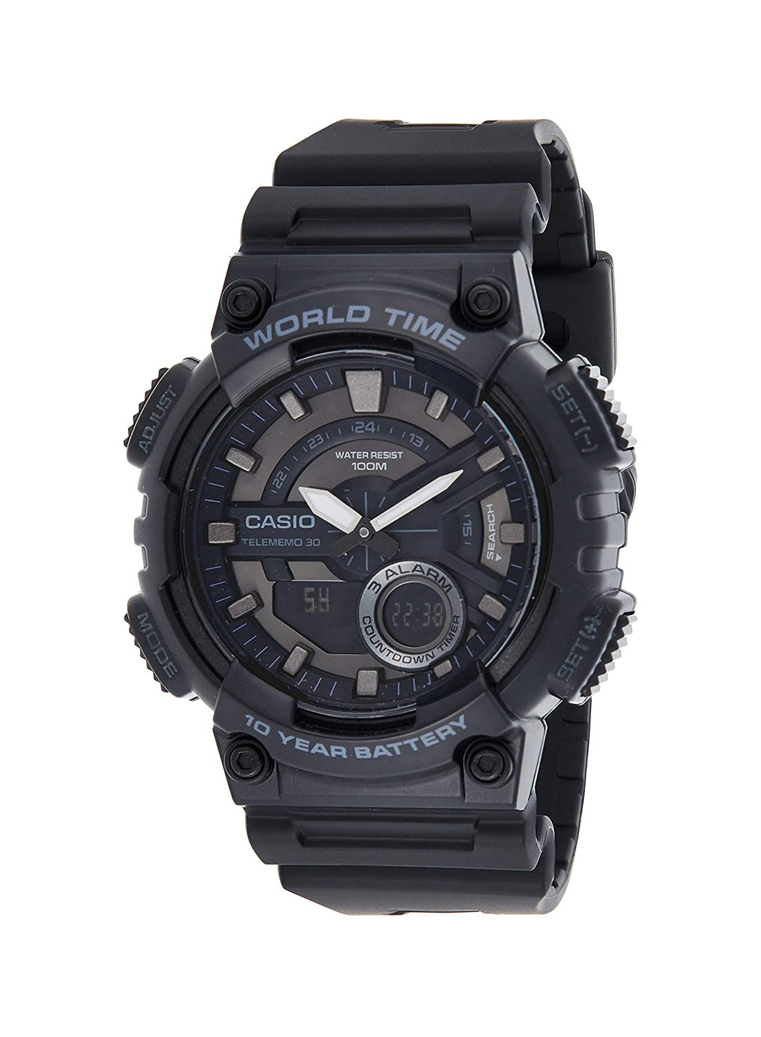 Casio Men's Analog-Digital Quartz Watch AEQ-110W-1BVDF – Black, 52.2 mm