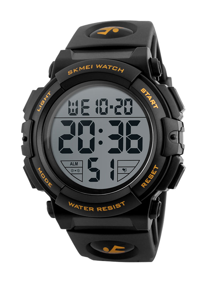Men’s Digital Sport Watch – Waterproof LED Military Wrist Watch with Alarm, Stopwatch & Calendar – Blue Accent