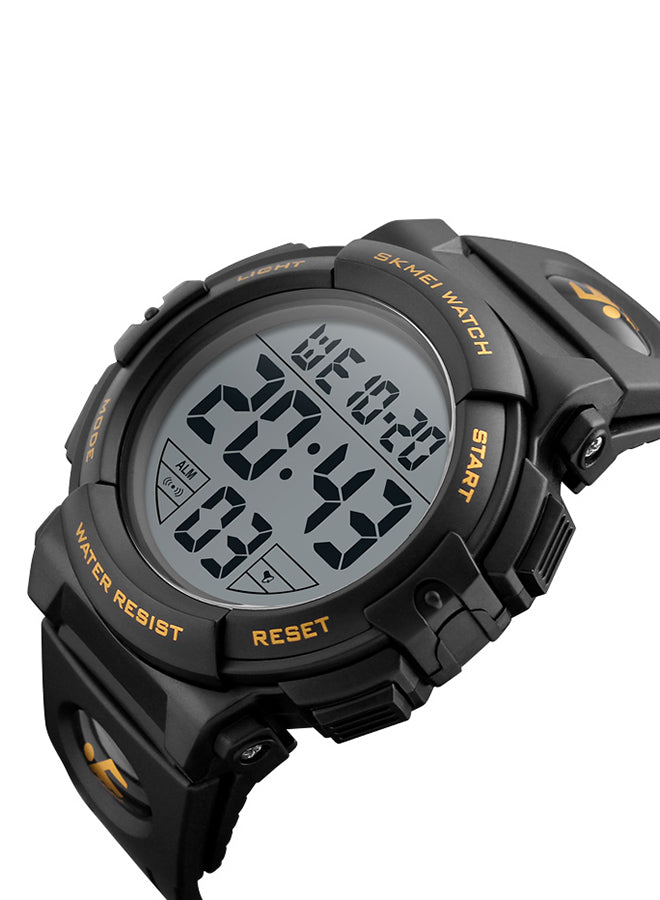 Men’s Digital Sport Watch – Waterproof LED Military Wrist Watch with Alarm, Stopwatch & Calendar – Blue Accent