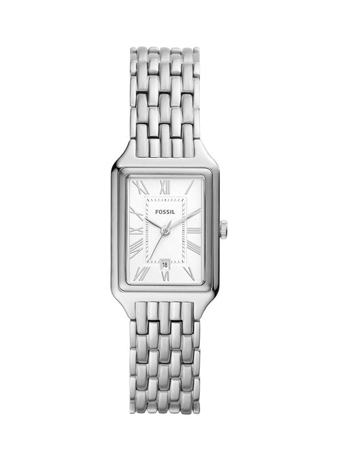 Women’s Analog Rectangular Stainless Steel Watch ES5221 – 23mm Silver by Fossil