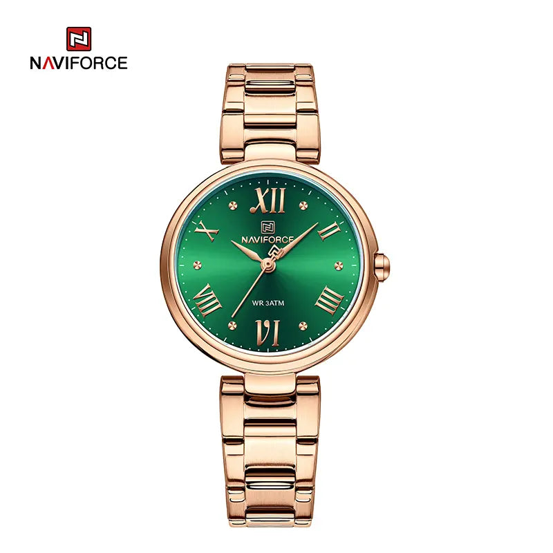 Naviforce Roman Green & Gold-Tone | Model NF5030GRGN