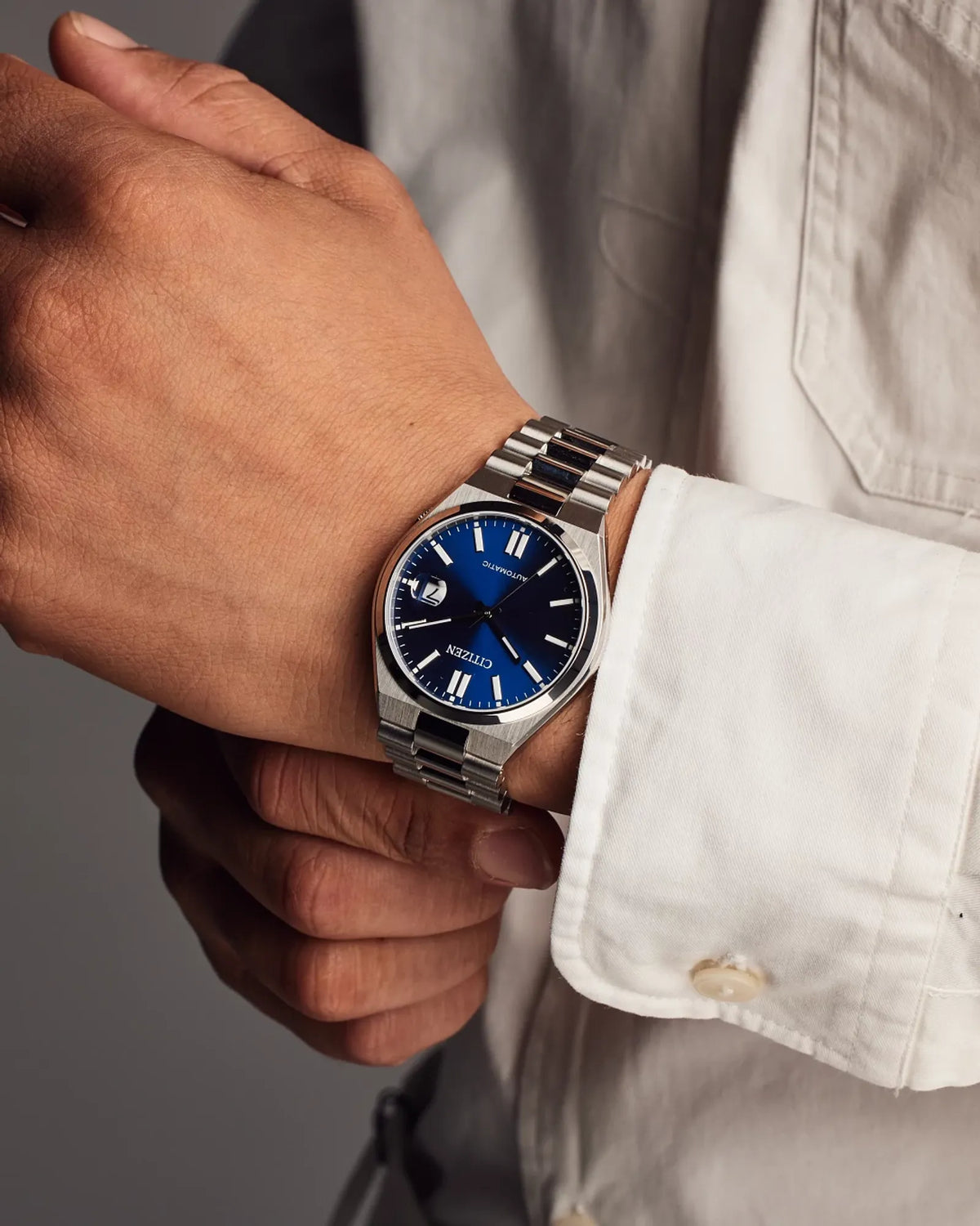 Citizen TSUYOSA Automatic Blue Dial Stainless Steel Men's Watch NJ0150-56L