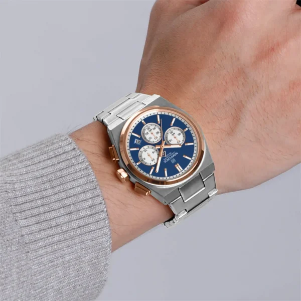 Naviforce NF8048 Men’s Quartz Chronograph Watch with Stainless Steel Strap & Luminous Dial