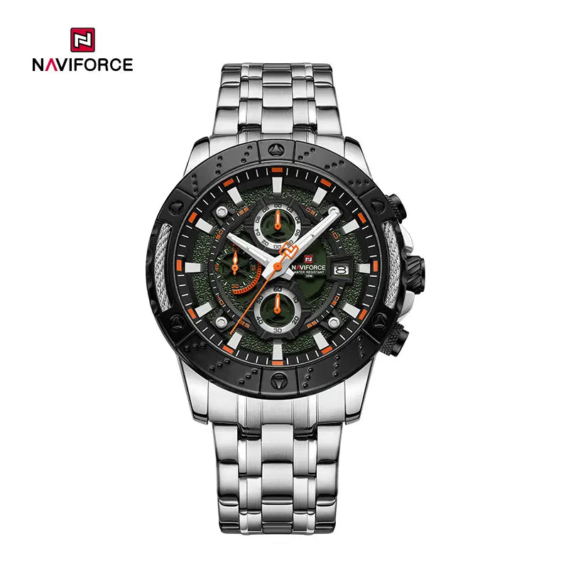 NAVIFORCE NF9227 S/O/S Hollow Mechanical Style Men’s Watch Trendy Fashion Waterproof Sports Luminous Wristwatch Gift for Boyfriend