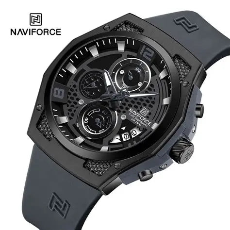 NAVIFORCE NF8051T B/B/GY Trendy Fashion Men’s Watch