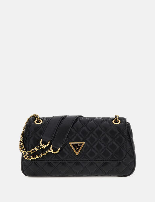 GUESS Black Quilted Chain Shoulder Bag For Women #6