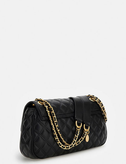 GUESS Black Quilted Chain Shoulder Bag For Women #6