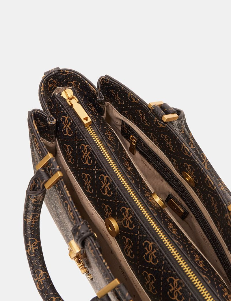 Tommy Hilfiger G James 4G Logo Handbag – Brown (Model QA921306)