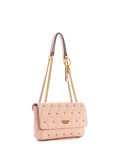 Triana Mini Crossbody Bag – Luxe Quilted Faux Leather in Pink