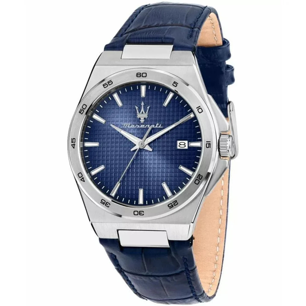 Maserati Velocita Men's Watch R8851153002, Blue Dial, Leather Strap