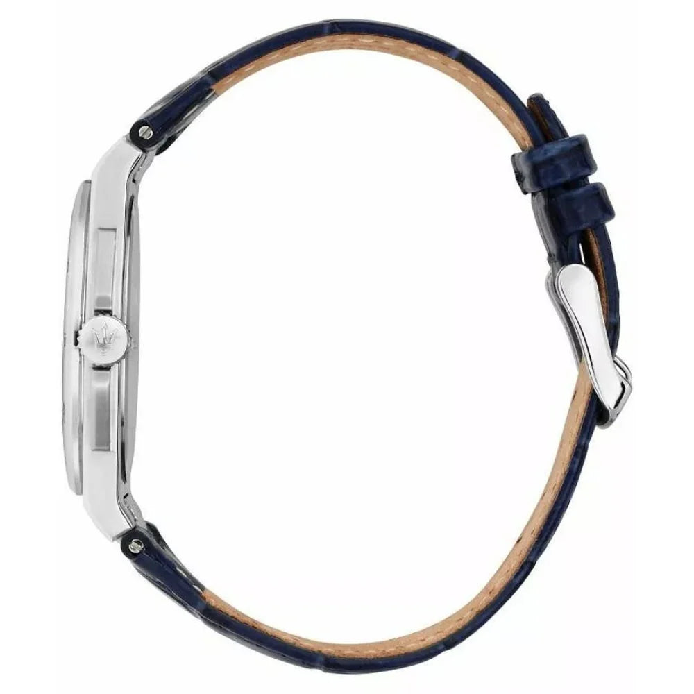 Maserati Velocita Men's Watch R8851153002, Blue Dial, Leather Strap