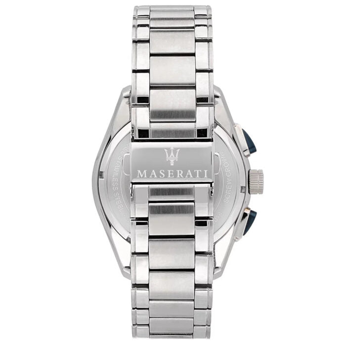 Maserati Traguardo R8873612039 Men’s Chronograph Stainless Steel Watch – 45mm Blue Dial Sport Style