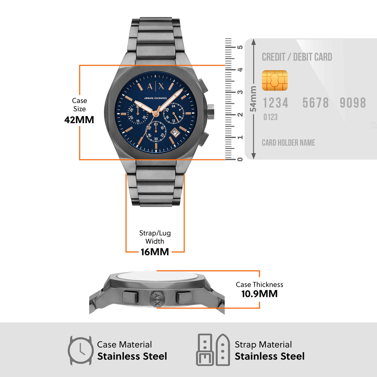 Armani Exchange Men’s Chronograph Watch – AX4182