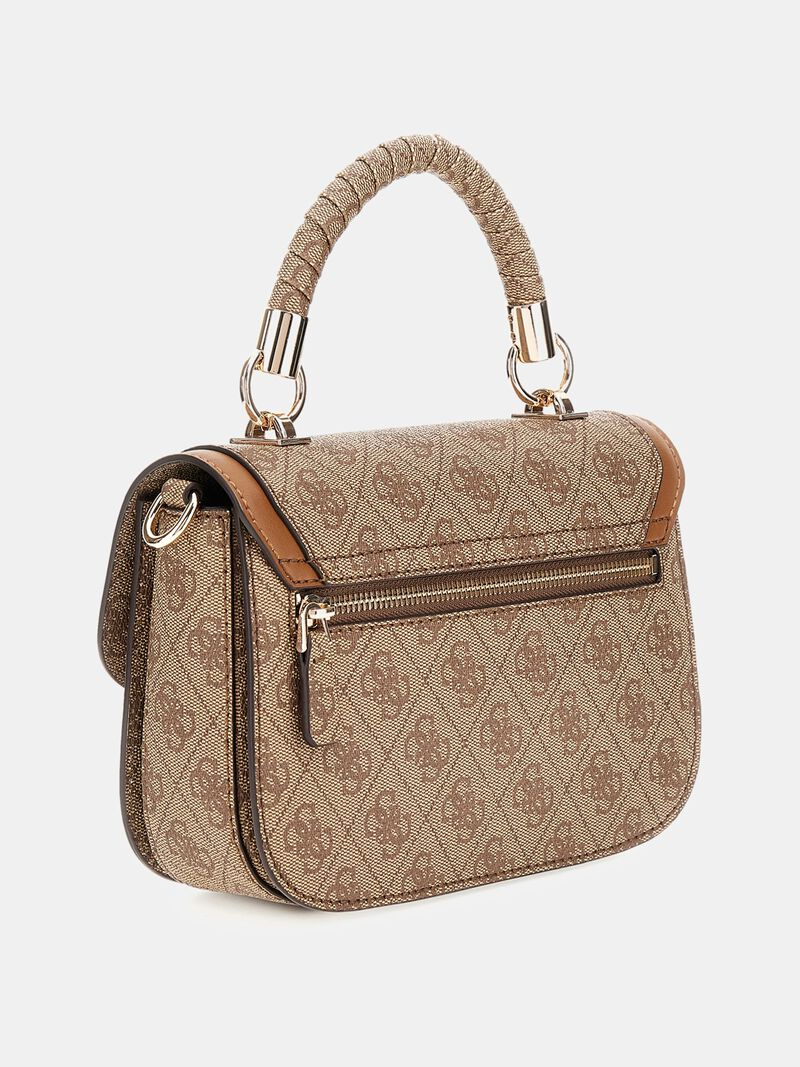 GUESS Orlina 4G Logo Mini Handbag – Brown #78