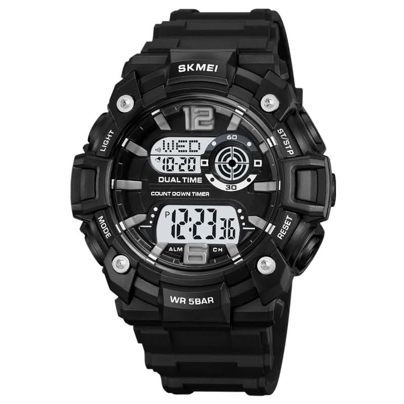 SKMEI 2018 Men's Digital Sports Watch – Water Resistant, Alarm, Stopwatch & Countdown Timer