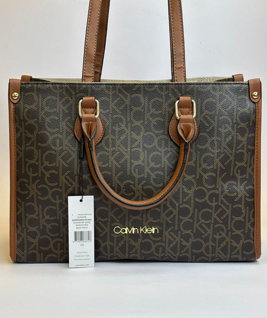 CK Brown Monogram Leather Bag For Women 60#