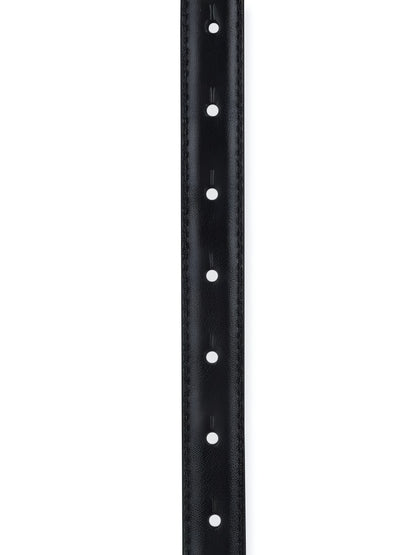 KL Black Leather Karlito Figure Belt For Women 27#