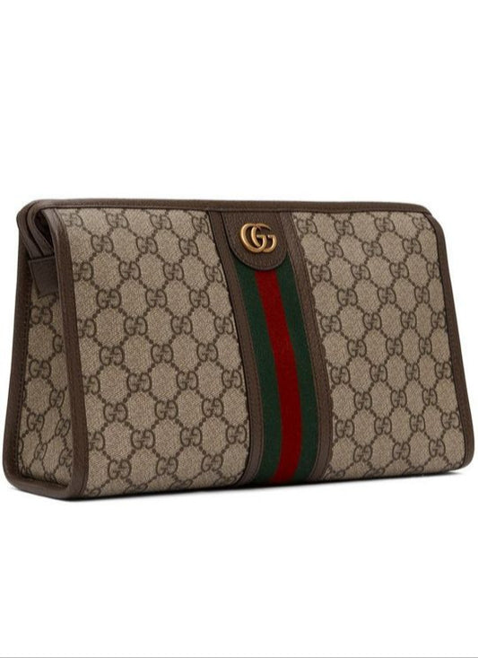 GU Monogram Brown Leather Bag