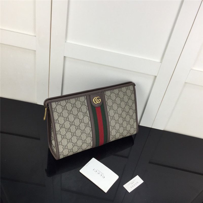 GU Monogram Brown Leather Bag