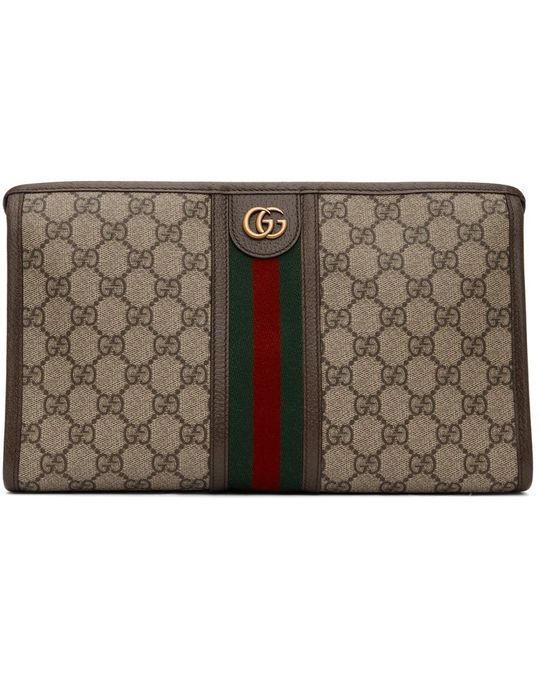 GU Monogram Brown Leather Bag