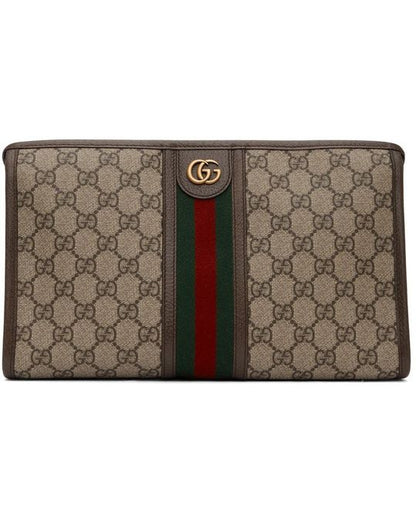 GU Monogram Brown Leather Bag