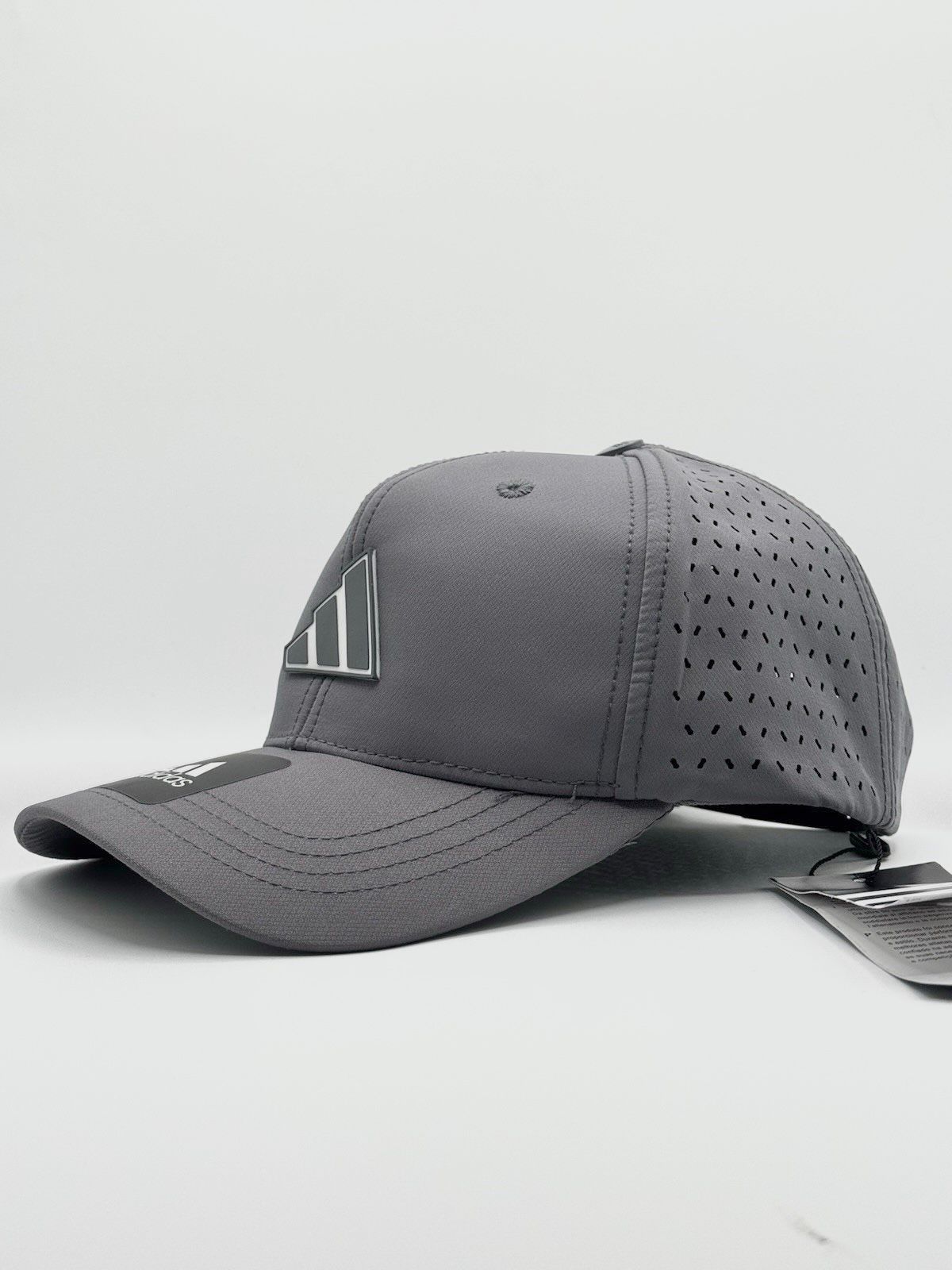 Adidas Men's Three-Bar Logo Performance Cap - Gray