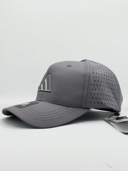 Adidas Men's Three-Bar Logo Performance Cap - Gray