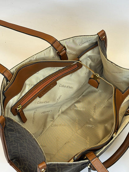 CK Brown Monogram Leather Bag For Women 60#