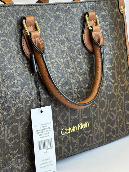 CK Brown Monogram Leather Bag For Women 60#