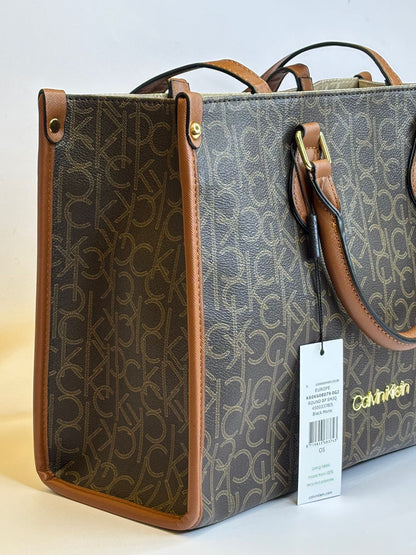 CK Brown Monogram Leather Bag For Women 60#