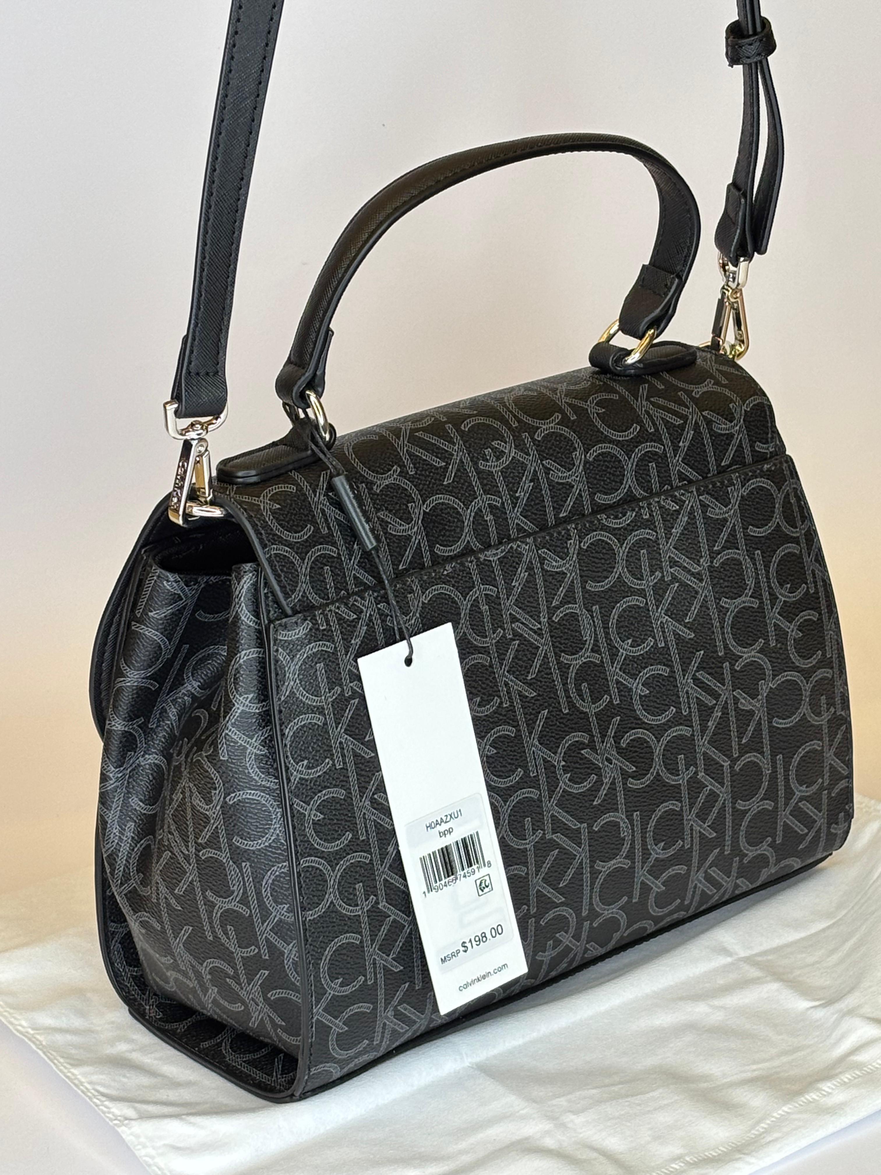 CK Black Monogram Leather Bag For Women #9