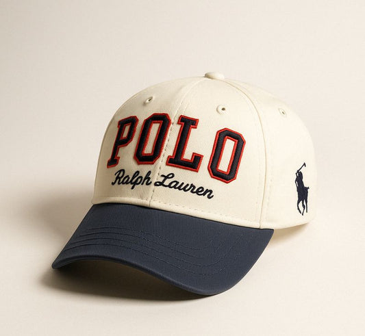 Polo Ralph Lauren Two-Tone Baseball Cap with Logo Embroidery