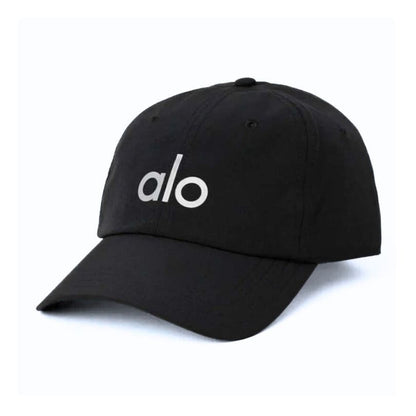 Alo Black Logo Baseball Cap For Unisex