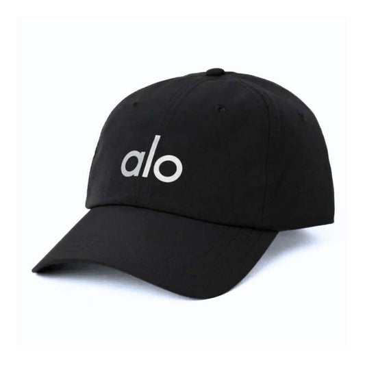 Alo Black Logo Baseball Cap For Unisex