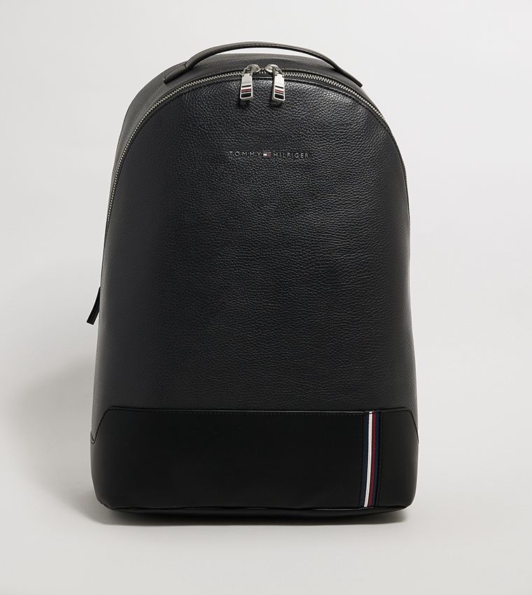 TH Black Leather Backpack For Men #5