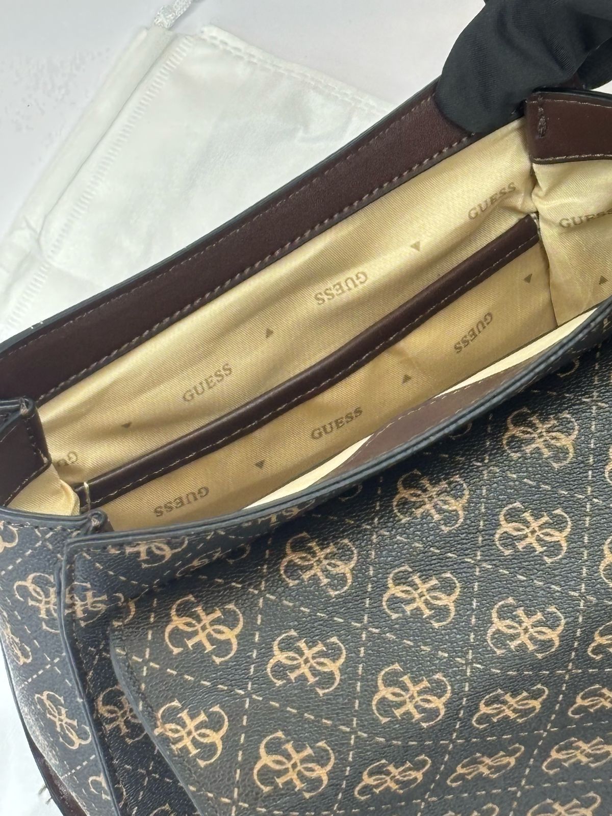 GU  Monogram Flap Satchel Bag For Women 80#