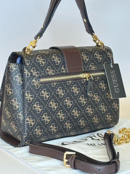 GU  Monogram Flap Satchel Bag For Women 80#